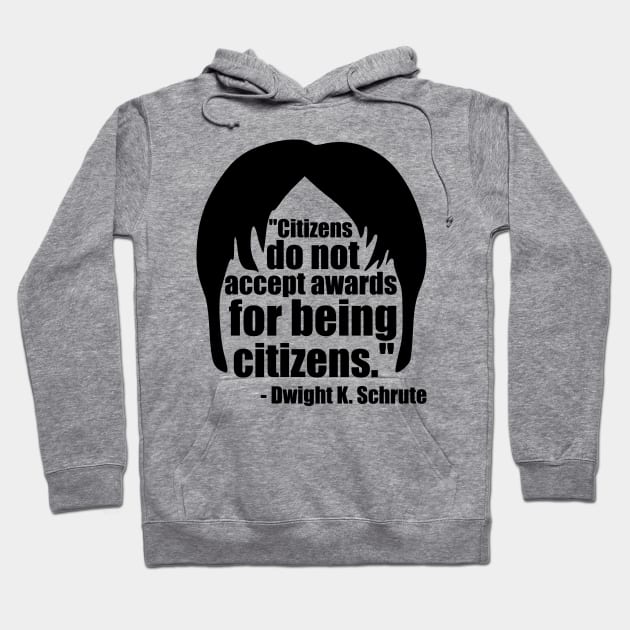 Dwight Schrute Citizens Award in Black Hoodie by StckrMe